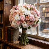 Centres de table artisanaux en roses vertes, blanches et roses, boule de fleurs, arrangement floral artificiel, centres de table floraux en gros