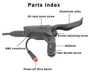 Kit <span class=keywords><strong>de</strong></span> freins à disque hydrauliques VTT pour mise à niveau <span class=keywords><strong>de</strong></span> vélo électrique avec étrier en acier inoxydable et liquide minéral non corrosif - Product Image 3