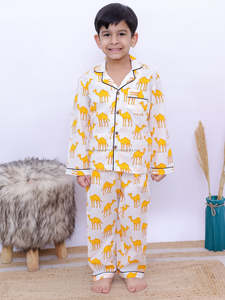 Étnico y lindo dibujos animados franela algodón niños pijamas pantalones largos conjuntos primavera ropa de casa - Product Image 2