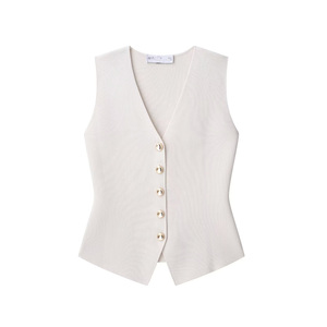 Loveda Venta al por Mayor Europa Estados Unidos <span class=keywords><strong>Chaleco</strong></span> de <span class=keywords><strong>Jersey</strong></span> de Color Sólido con Botones Estilo Y2K para <span class=keywords><strong>Mujer</strong></span>, Moda de Verano - Product Image 4