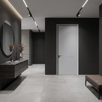 Porte intérieure moderne minimaliste en bois composite avec revêtement CPL, idéale pour résidences et hôtels – Offre spéciale Alibaba