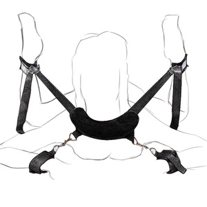 Kit de bondage BDSM pour <span class=keywords><strong>lit</strong></span>, ensemble de sangles, attaches sexuelles pour chevilles, poignets, barre, menottes en fourrure, ensemble de menottes pour adultes, chambre à coucher - Product Image 4