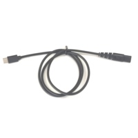 DC 5V/9V/12V 0.8-meter USB 2-core Type-C ke Kabel Daya Figure8 C7 2 Pin, Kabel Pengisian Daya PD untuk Alat Kecantikan Elektrik.