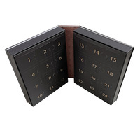 Boîte de chocolat pour calendrier de l'avent avec stratification brillante et mate revêtement UV et gaufrage impression vide personnalisable