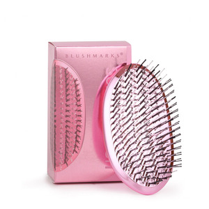Brosse à cheveux compacte <span class=keywords><strong>rose</strong></span> Mini TwinFlex pour femmes, hommes, adolescents, enfants - Brosse à cheveux de voyage rembourrée - Product Image 1