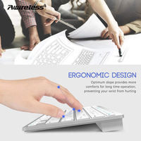Teclado Multimedia Ergonómico Portátil Inalámbrico BT de 78 Teclas ABS al por Mayor para Laptop y Smartphone
