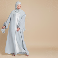 Nouvelle arrivée, robe Abaya de style arabe de Dubaï pour femmes, personnalisée, en polyester respirant, taille XXL, PROMISTAR, élégante, musulmane, Ramadan, Eid