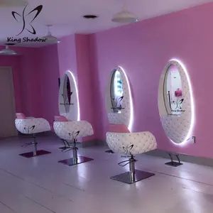 2021 Beauty Salon Meubels Luxe Staande Dressing Salon Spiegel Station Voor Schoonheidssalon