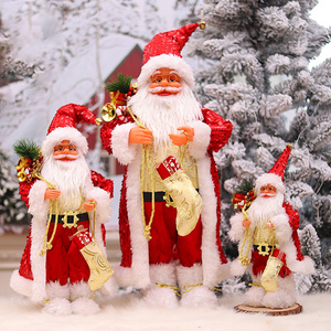 Décorations de Noël 18 pouces 12 pouces 24 pouces Figurine de Père Noël avec sac cadeaux et corne de Noël pour les fêtes de fin d'année, boutique, décoration de la maison - Product Image 4