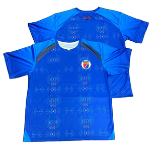 Maglia da <span class=keywords><strong>Calcio</strong></span> Haiti 2026 Coppa del Mondo, Divisa Squadra Stampata a Maniche Corte, Traspirante, Asciugatura Rapida, <span class=keywords><strong>Abbigliamento</strong></span> Sportivo Estivo Unisex - Product Image 1