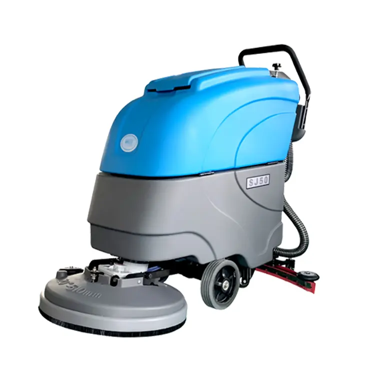 SJ50 Walk-behind Compact Floor Scrubber or Cleaning Machine Electric Motor Plastic Provided Restaurant Equipment DC 24V 510 Mm