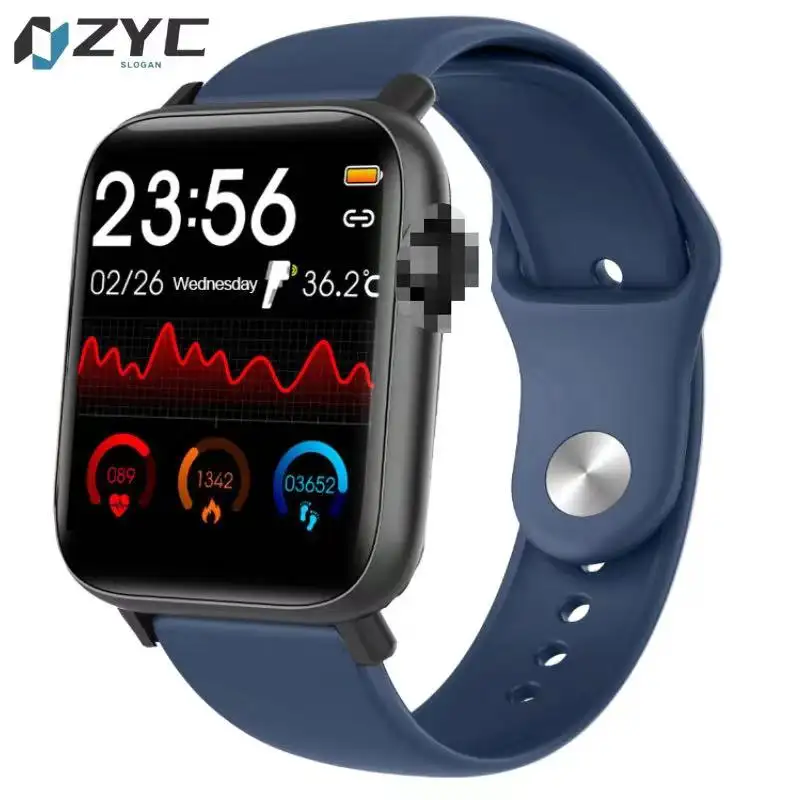 QS19 Bracelet intelligent Sport étanche 1.54 "thermomètre coeur oxygène sanguin montres intelligentes applications Mail Reloj montres intelligentes pour Iphone