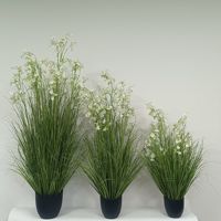 Plante artificielle en pot, faux bonsaï, herbe artificielle, faux oignon, pour la décoration intérieure et extérieure, vente en gros