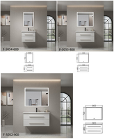 Gabinete de Baño con Espejo YIDA, Moderno, con Acabado Lacado, Resistente al Agua, con Lavabo de Cerámica e Iluminación LED