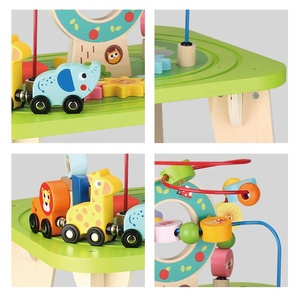 Happy Earth-Juguetes <span class=keywords><strong>de</strong></span> madera Montessori Educación temprana Mesa <span class=keywords><strong>de</strong></span> actividades <span class=keywords><strong>de</strong></span> madera para bebés <span class=keywords><strong>Laberinto</strong></span> sensorial y pista <span class=keywords><strong>de</strong></span> coche Juguete <span class=keywords><strong>de</strong></span> mesa <span class=keywords><strong>de</strong></span> juego - Product Image 4