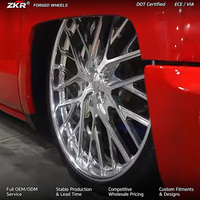 Jantes ZKR Deep Dish brossées avec centre chromé, 2 pièces, 20, 22, 24, 26 pouces, 6x135, 6x139.7, pour Ford F-150, GMC Silverado 1500
