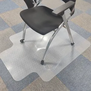 Office Rectangular Clear PVC Floor High Chair Mat for Hard Floor