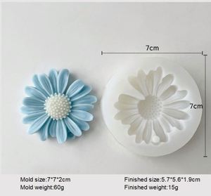 Wholesale High-quality Aromatherapy Candle Flower Plaster Mold Daisy Flower Candle Silicone Mold - Product Image 4