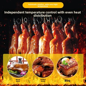 <span class=keywords><strong>Four</strong></span> de rôtissage commercial rotatif 850 à chauffage au charbon, au gaz liquéfié, électrique, au bois, pour fruits, charbon de bois, viande de canard, modèle en boîte, Chine - Product Image 5