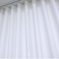Voilage blanc de luxe à plis en S, en tissu voile doux, pour salon, chambre et hôtel