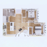 Wisacent — Mini maison de jardin moderne pour bricolage, Villa de Club, préplumée, de luxe, moderne, avec 18 cisailles