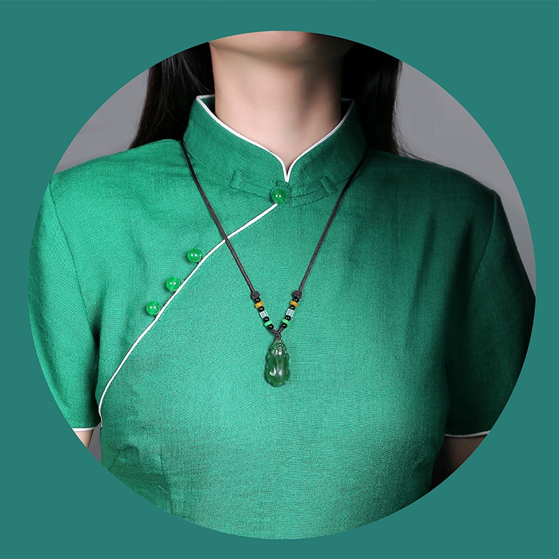 HMOIS Jade Stone Jewelry Price Wholesale Wealth and Fortune Green Jade Pendants for men