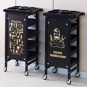 Chariot de Salon de Coiffure au Design Moderne, Chariot d'Assistant de Coiffeur Doré avec Roues Universelles, Cheveux sans Nœuds - Product Image 1