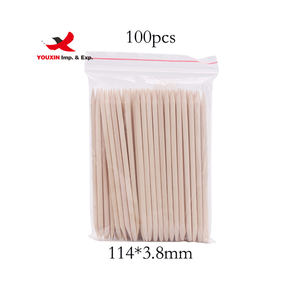 Bâtonnets à ongles en bois jetables portables à double extrémité, couleur orange, pour manucure et pédicure avec nail art - Product Image 5