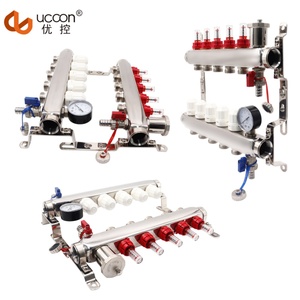 Colector de sistema de calefacción por <span class=keywords><strong>suelo</strong></span> <span class=keywords><strong>radiante</strong></span> de 5 vías con válvula de ventilación para uso en apartamentos y hoteles - Product Image 3