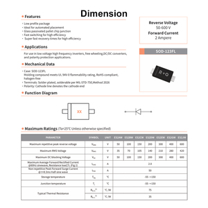 Chất lượng cao jingdao Micro es2jw phục hồi nhanh <span class=keywords><strong>Diode</strong></span> 600V điện áp ngược 2A hiện tại cho hiệu suất mạch đáng tin cậy - Product Image 2