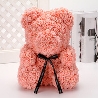Cadeau de Saint-Valentin Ourson en Roses en Mousse PE de Qualité Supérieure 25 cm/40 cm dans une Boîte Cadeau pour Petite Amie/Épouse