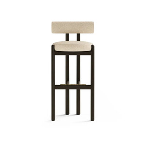 Tabouret <span class=keywords><strong>de</strong></span> <span class=keywords><strong>bar</strong></span> <span class=keywords><strong>de</strong></span> style rétro moderne nordique Design minimaliste avec des coussins en tissu simples pour restaurants bars cafés îles <span class=keywords><strong>de</strong></span> cuisine - Product Image 4