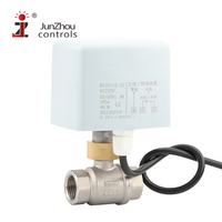Actionneur électrique de type normalement ouvert et normalement fermé, commande AC24V/AC220V, vanne à bille électrique en acier inoxydable DN15 2 voies