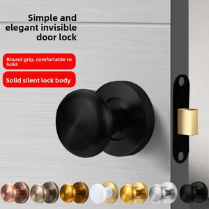 Serrure dissimulée haut <span class=keywords><strong>de</strong></span> gamme en alliage <span class=keywords><strong>de</strong></span> zinc, moderne et minimaliste, sans clé, silencieuse, à <span class=keywords><strong>joint</strong></span> d'étanchéité unilatéral pour portes en <span class=keywords><strong>bois</strong></span> <span class=keywords><strong>de</strong></span> chambre, fixation par vis, garantie 1 an - Product Image 2