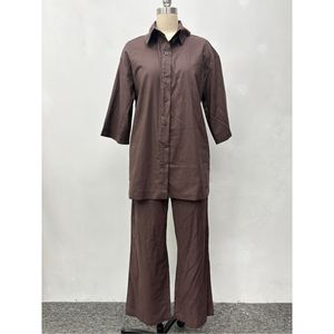 Summer Casual Three-quarter Sleeve Shirt <b>Pants</b> African Women's 2-piece Set Fashion - Product Image 3
