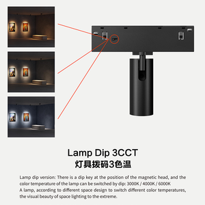 Sistema de Iluminación Magnética Ultra Delgado de 10 mm, 48V <span class=keywords><strong>DALI</strong></span> 0-10V Zigbee 3CCT, LED Modular Ajustable para Hogar Inteligente, Sala de Estar, Sala de Exposiciones - Product Image 3