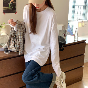 เสื้อยืดพลัสไซส์สำหรับผู้หญิง,เสื้อยืดผ้าฝ้ายสีขาวขนาดใหญ่ผ้าฝ้าย200กรัมสำหรับสาวอวบ - Product Image 3