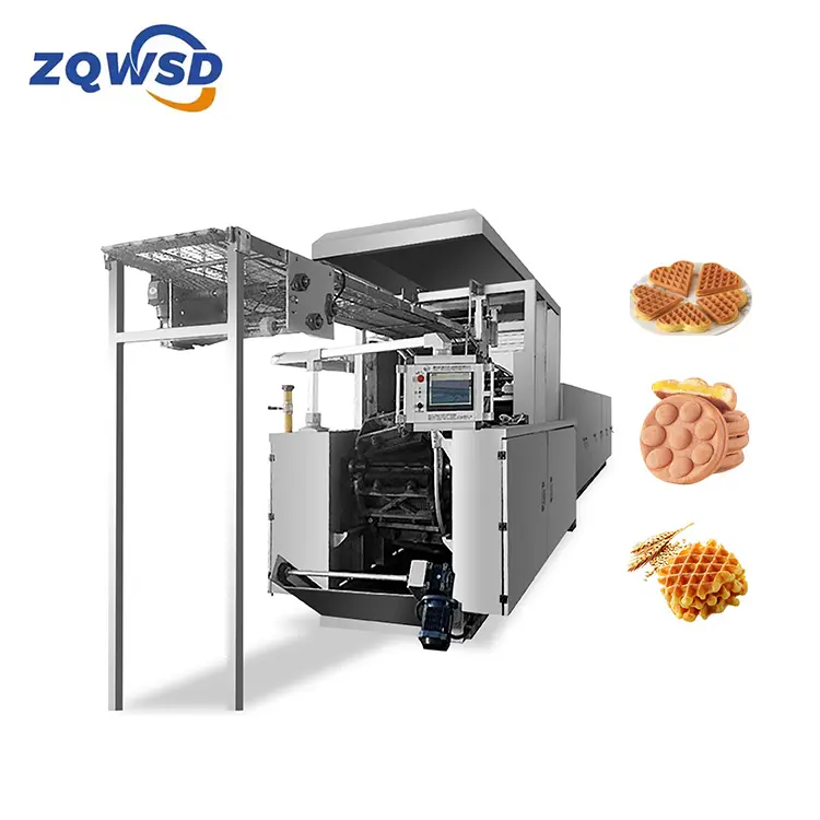 Hoge Output Wafel Maken Lijn Concurrerende Prijs Wafer Maken Machine Energiebesparing Wafer Biscuit Productielijn Bakoven