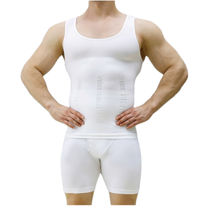 Camiseta y Chaleco de Compresión Térmica Transpirable para Hombre, Moldeador Corporal, Estilo Corsé, para Fitness - Product Image 1