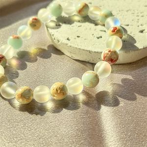 Bracelet en pierre naturelle avec perles de verre colorées, pour la prospérité et la richesse, bijoux personnalisés haut de gamme, carte de conseils d'entretien - Product Image 4