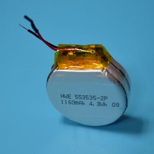 553535 3.7V 배터리 <span class=keywords><strong>580mah</strong></span> 라운드 <span class=keywords><strong>lipo</strong></span> 배터리 웨어러블 목걸이 라운드 리튬 폴리머 배터리 - Product Image 4