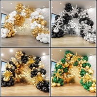 En stock : Ensemble de guirlande de ballons étoiles en latex épaissis pour fêtes d'anniversaire, événements de remise de diplômes, inaugurations de magasins, mariages