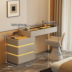 Tocador Minimalista Italiano con Cajones, Almacenamiento Integrado para Dormitorio, Mesita de Noche, Tocador de Lujo de Alta Gama - Product Image 6