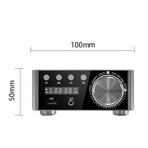 มินิแอมพลิฟายเออร์เสียงไฮไฟ บลูทูธ 5.0 พาวเวอร์คลาส D รุ่น TPA3116 ดิจิตอลแอมป์ 50W*2 สำหรับใช้ในบ้าน รถยนต์ เรือ พร้อมช่องต่อ USB/AUX - Product Image 4