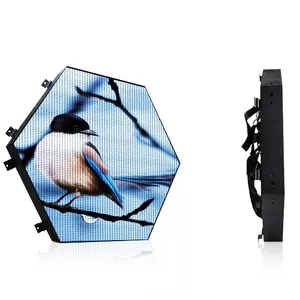 Pantalla LED circular Hexagonal de tamaño personalizado, Panel LED de forma especial, Flexible y curvado, P2, P2.5, P3