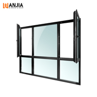 Diseño moderno Proyectos de ingeniería personalizados Swing Open Style Swing Window Doble acristalamiento Upvc Tilt Turn Window Ventana abatible