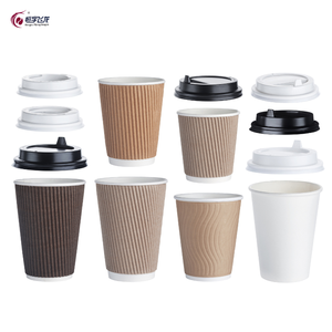 Personnaliser Logo Design Gobelet en Papier 8/10/12/16 OZ Ondulation/Simple/Double Tasses à Café en Papier avec Manchon Gobelet en Papier Jetable - Product Image 3