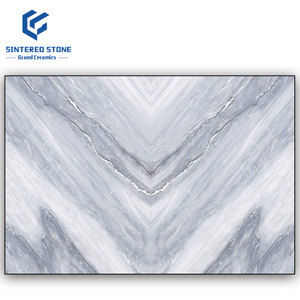 <span class=keywords><strong>Dalle</strong></span> de porcelaine bleue aspect marbre élégant 1600*3200 Carrelages de sol polis en <span class=keywords><strong>pierre</strong></span> frittée Salle à manger Salon Comptoir extérieur Hall - Product Image 1