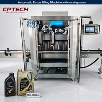Machine de remplissage à piston à double tête servo-électrique CPTECH pour huile lubrifiante, remplissage précis en acier inoxydable et haute vitesse
