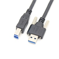 Kabel usb 3.0 Tipe a male ke tipe b, 1m dengan sekrup dudukan Panel
